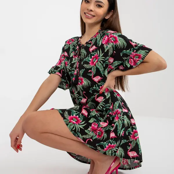 Dress-D73771M30306C-black-green