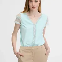 Orsay Light blue women's short-sleeved t-shirt - Women's
