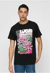 Black T-shirt with lotus flower