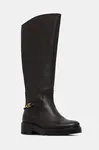 Kožené kozačky Tommy Hilfiger TH HORSEBIT RIDING LONG BOOT