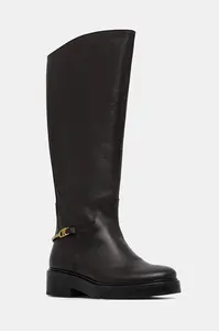 Kožené kozačky Tommy Hilfiger TH HORSEBIT RIDING LONG BOOT