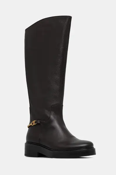 Tommy Hilfiger  Kožené kozačky  TH HORSEBIT RIDING LONG BOOT