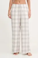 Pyžamové kalhoty Hollister Co. dámské, béžová barva, KI346-5054