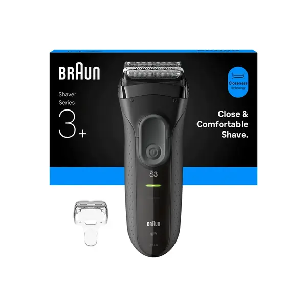 Braun Series 3+ 3000S elektrický holiaci strojček, sivý