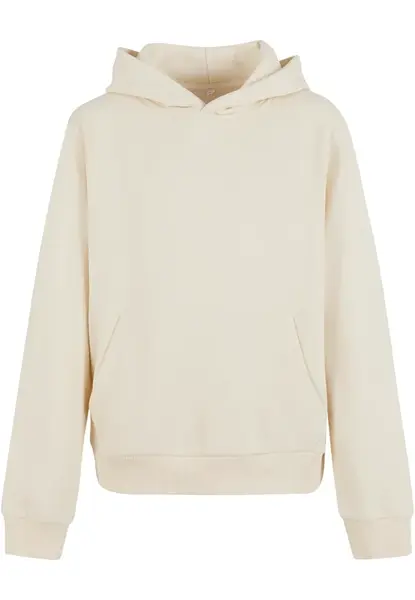 Terry cream hoodie for girls