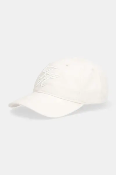 Bavlněná baseballová čepice Tommy Hilfiger béžová barva, AW0AW17987