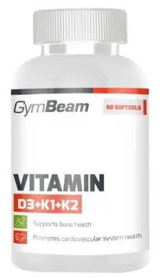 GYMBEAM Vitamin D3+K1+K2 60 kapslí