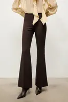 Kalhoty Answear.LAB dámské, černá barva, zvony, high waist