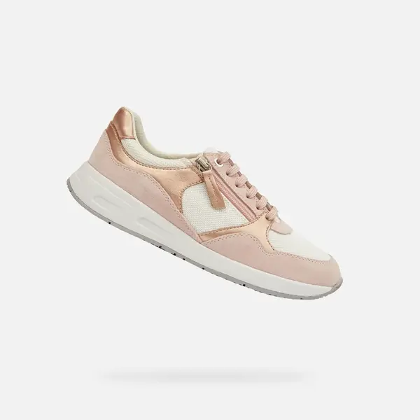 Light pink women's sneakers Geox Bulmya - Women's