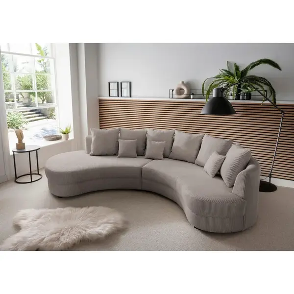 Livetastic SEDACÍ SOUPRAVA, textil, šedavě hnědá