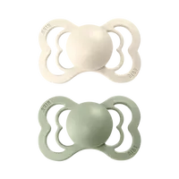 BIBS Supreme Ortodontické dudlíky z přírodního kaučuku velikost 1 Ivory/Sage 2 ks