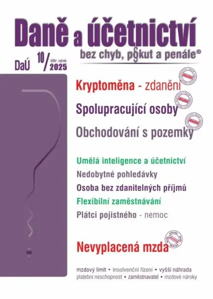 DaÚ 10/2025 Kryptoměna – zdanění