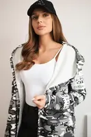 Coatee s titulky šedá+černá