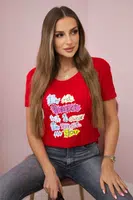 Halenka s potiskem Perfect red