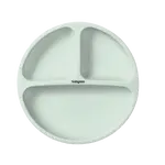 BABYONO Talíř silikonový s přísavkou - sage 6m+