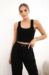 Set top+kalhoty černé
