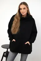 Zateplená mikina se zipem vzadu černá