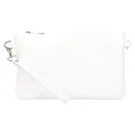 Dámska kožená plesová listová kabelka Italia Tea - biela