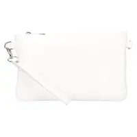 Dámska kožená plesová listová kabelka Italia Tea - biela