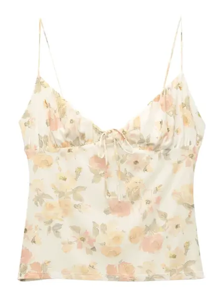 Pull&Bear Top  svetložltá / pastelovo zelená / ružová / biela