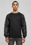 Imitace raglánové kůže Crew blk/blk