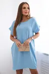 Kesi Włoski Šaty s kapsami modrý