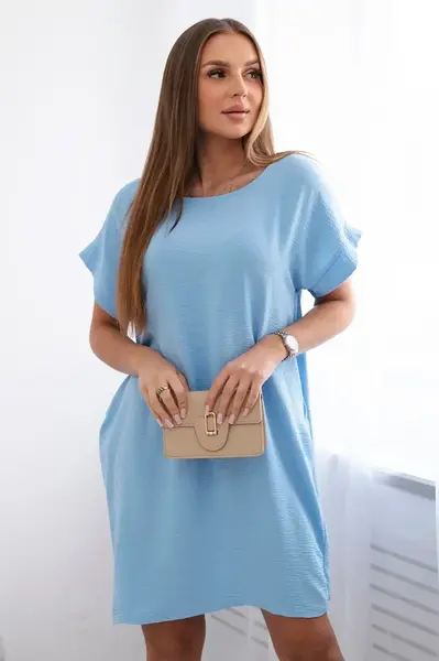 Kesi Włoski Šaty s kapsami modrý