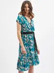 Orsay Petrolejové dámské květované šaty - Dámské