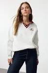 Trendyol Ecru Knitted Sweatshirt