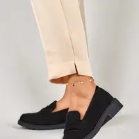 primohurt Černé klasické semišové dámské polobotky