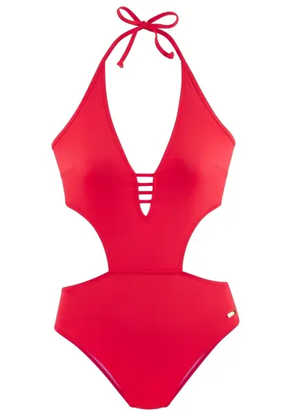 BUFFALO Jednodielne plavky  jasne červená