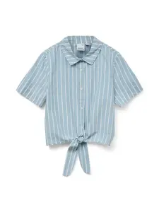 VERO MODA Blúzka  svetlomodrá / biela