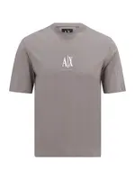 ARMANI EXCHANGE Tričko  tmavobéžová / biela