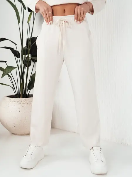 Dámské kalhoty casual LURION Barva Ecru DSTREET