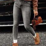 Spodnie damskie JORNIX jeansowe skinny ciemnoszare Dstreet