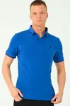 T8586 DEWBERRY MEN'S POLO NECK T-SHIRT-SAX-2