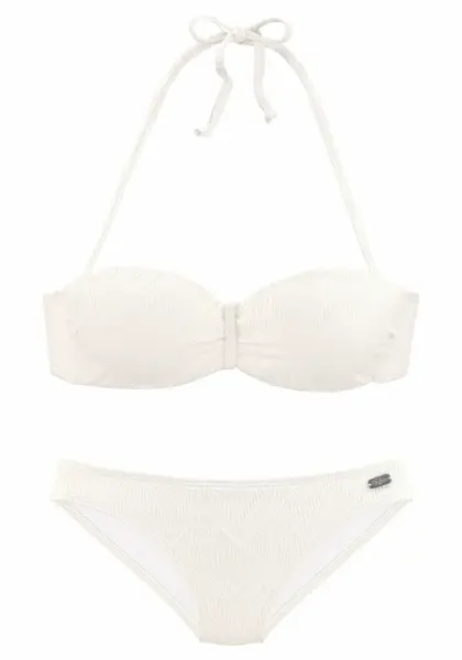 BUFFALO Bikiny  biela ako vlna