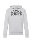 JACK & JONES Mikina  svetlosivá / čierna