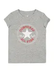 CONVERSE Tričko  sivá melírovaná / červená / biela