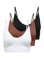 ONLY Podprsenka 'ONLVICKY'  čokoládová / čierna / biela