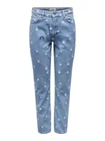 ONLY Džínsy  modrá denim / svetložltá / biela