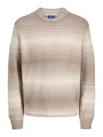 JACK & JONES Sveter 'JORMEADOWS'  hnedá / svetlohnedá