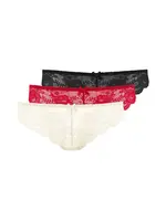 LASCANA Tangá  krémová / červená / čierna