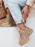 Dámské sneakersy na hrubé podrážce NEWMOVE khaki