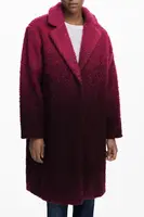 Ružový kabát Desigual pre ženy