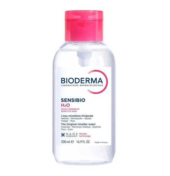 BIODERMA Sensibio H2O micelární voda na citlivou pleť s pumpou 500 ml