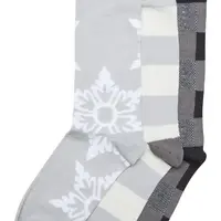 Unisex vánoční ponožky Urban Classics Christmas Snowflakes Socks 3-Pack