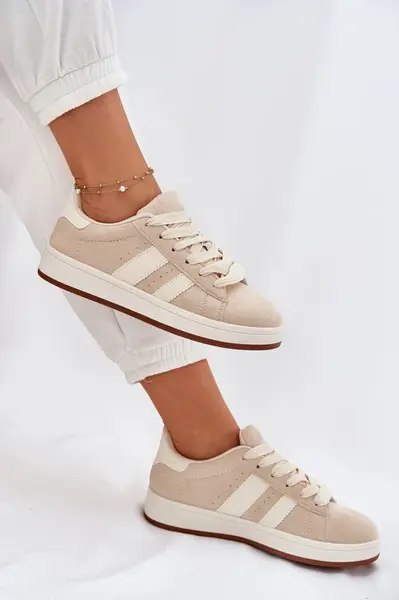 EVENTO Dámske Tenisky Z Eko Semiša Béžové Arlenina