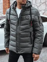 Pánska zimná prešívaná bunda s kapucňou