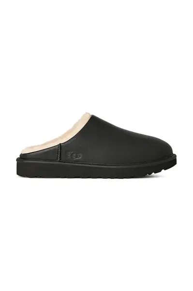 Kožené papuče UGG Classic Slip-On Noir černá barva, 1172270.BLK